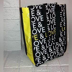 Black and Yellow Love & Tote Bag
